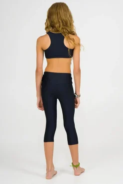 Performance Kids Crop Top - Black