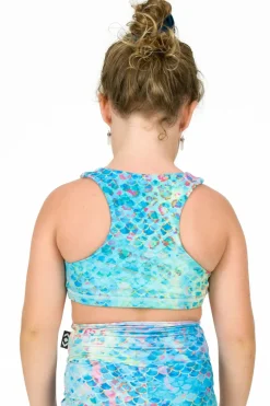 Performance Kids Crop Top - Mermaid Jag