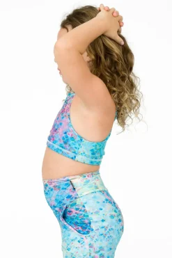 Performance Kids Crop Top - Mermaid Jag