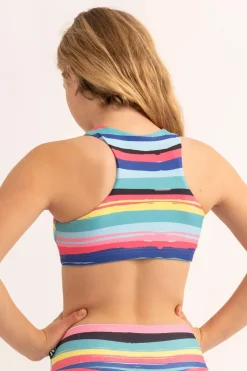 Performance Kids Crop Top - Rainbow Runway