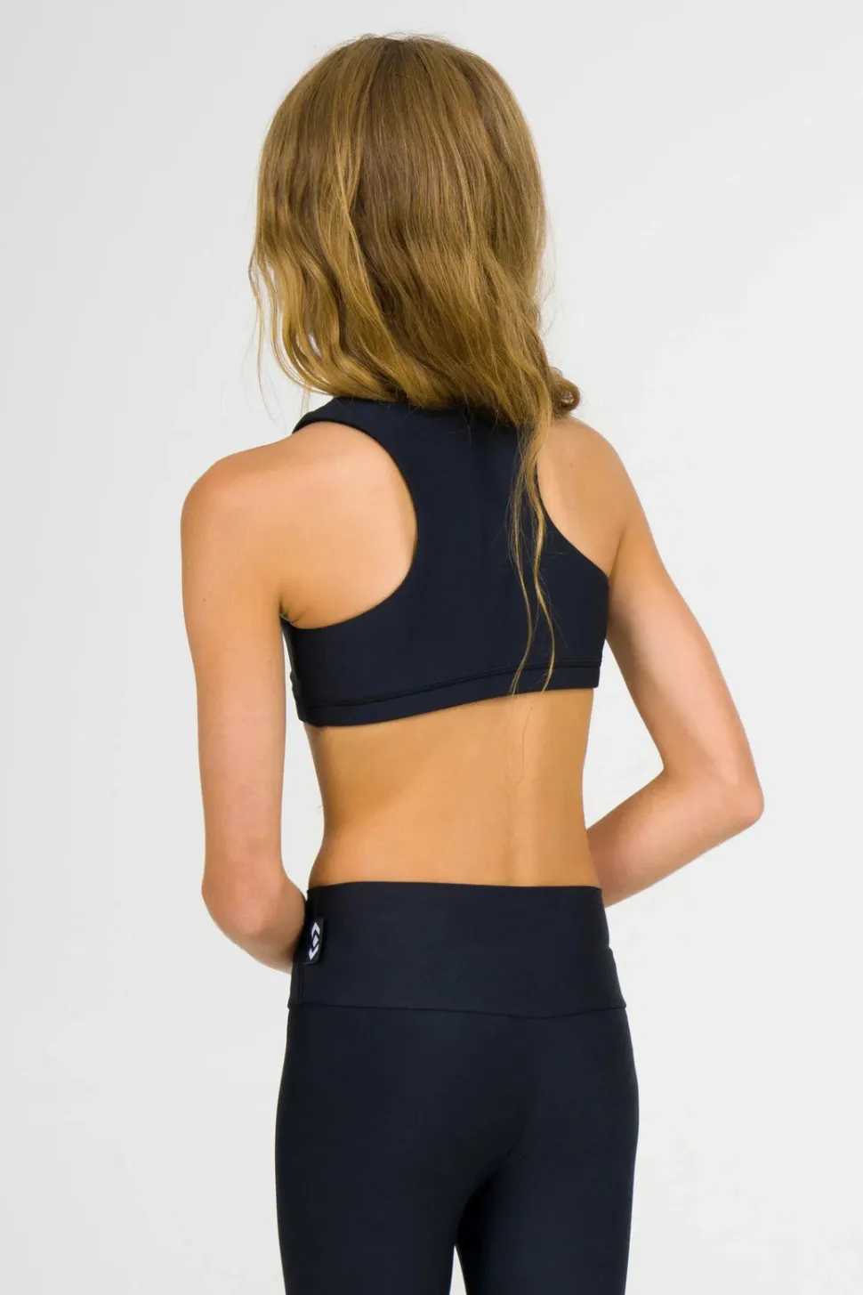 Performance Kids Crop Top - Black