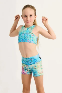 Performance Kids Crop Top - Mermaid Jag
