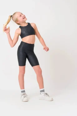 Performance Kids Long Shorts - Black Exotic Touch Jag