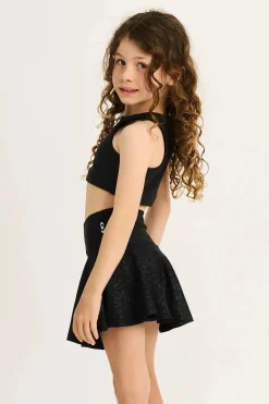 Performance Kids Simple Skort - Black Exotic Touch Jag