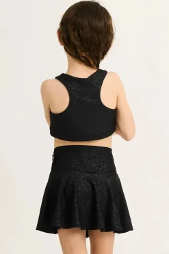 Performance Kids Simple Skort - Black Exotic Touch Jag