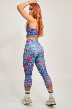 Plant One On Me Performance - Panel Pocket Drawstring Capri Leggings
