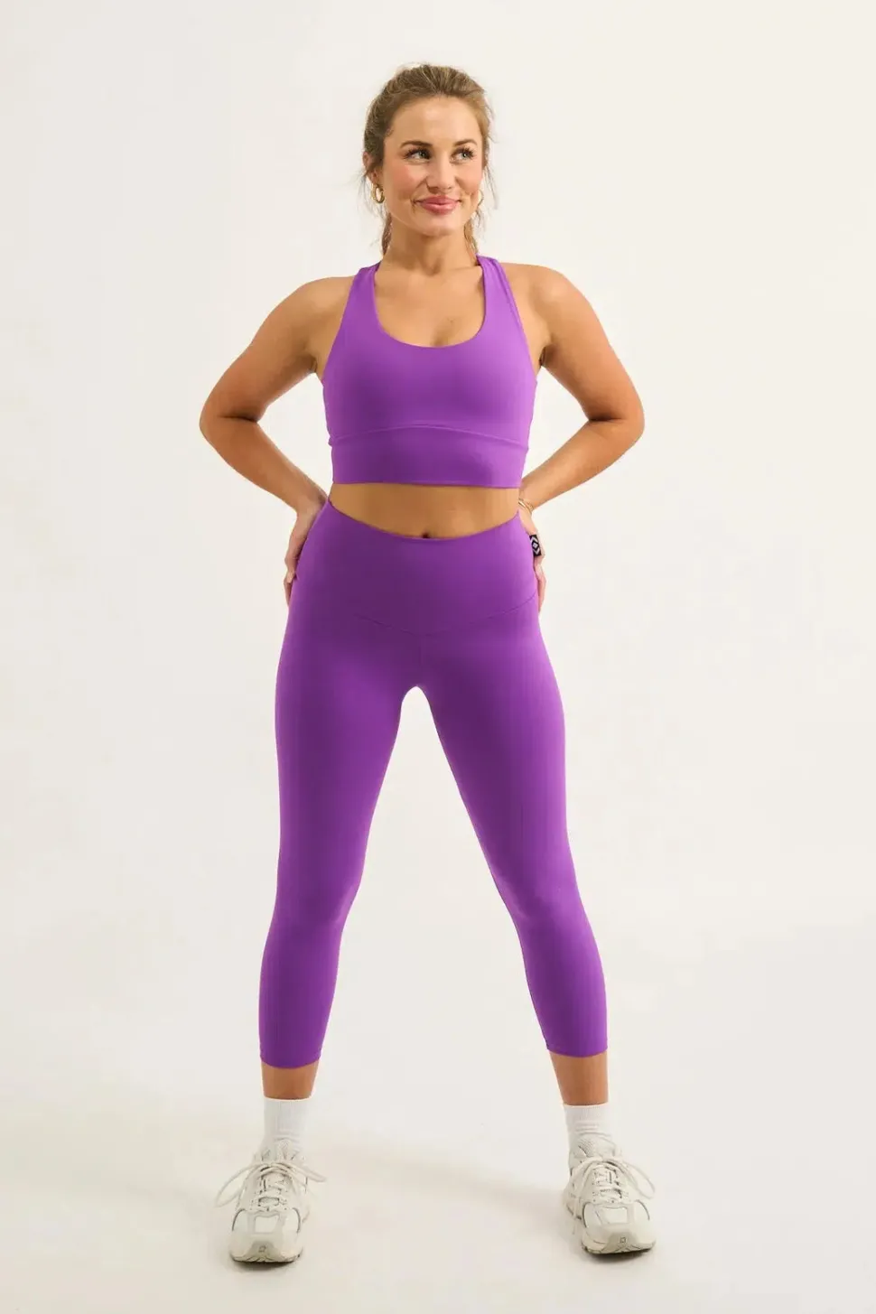Purple Body Contouring - High Waisted Capri Leggings