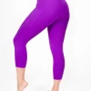 Purple Body Contouring - Panel Pocket Extra High Waisted Capri Leggings