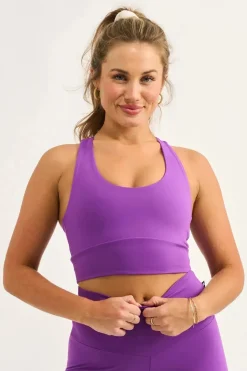 Purple Body Contouring - T Back Comfort Crop Top