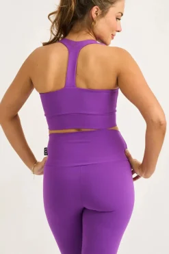 Purple Body Contouring - T Back Comfort Crop Top