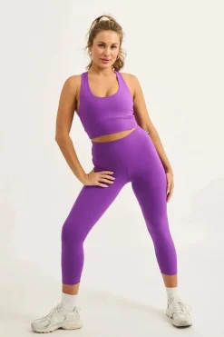 Purple Body Contouring - T Back Comfort Crop Top