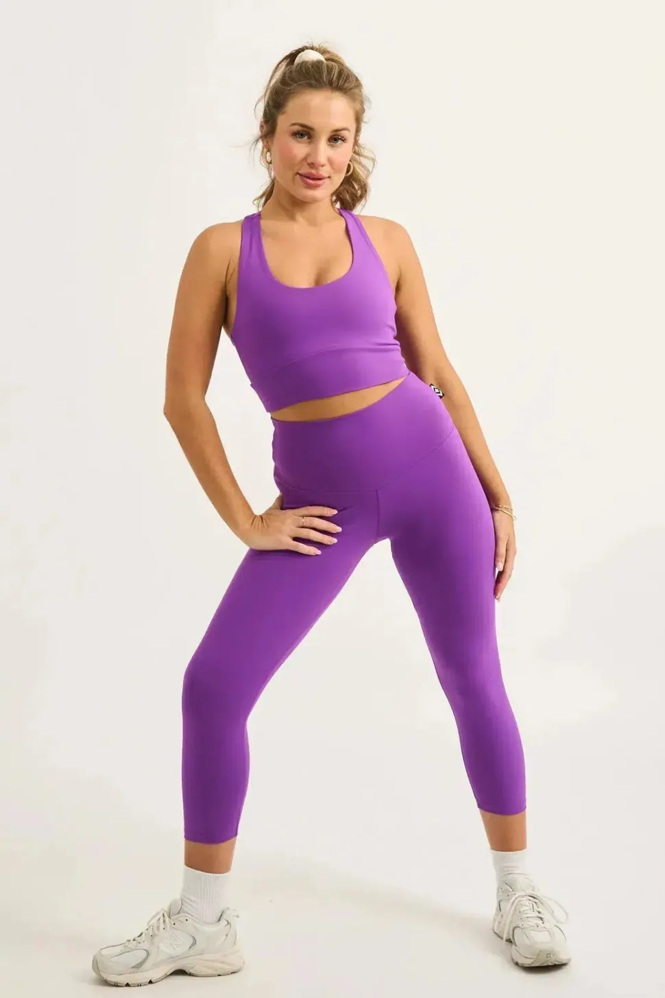 Purple Body Contouring - T Back Comfort Crop Top