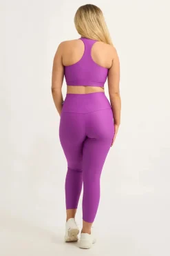 Purple Performance - Deep V Crop