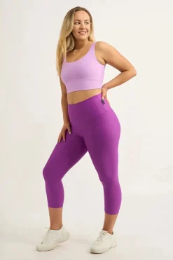 Purple Performance - Double Booty Scrunch High Waisted Capri Leggings