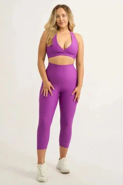 Purple Performance - Extra High Waisted Capri Leggings