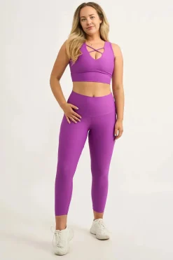 Purple Performance - High Waisted 7/8 Leggings