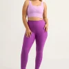 Purple Performance - Panel Pocket High Waisted Leggings