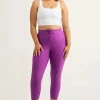 Purple Performance - Pocket Booty Shaper Drawstring Capri Leggings