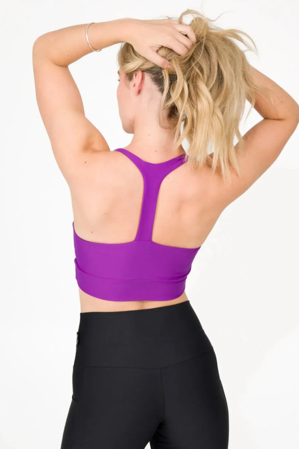Purple Performance - T Back Comfort Crop Top