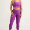 Purple Performance - Tummy Control High Waisted Capri Leggings