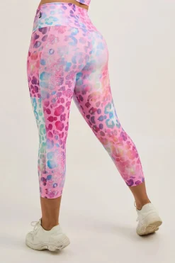 Rainbow Jag Performance - Panel Pocket High Waisted Capri Leggings