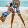 Rainbow Runway Performance - High Waisted Booty Shorts