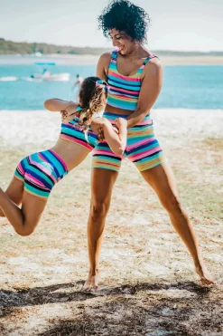 Rainbow Runway Performance - High Waisted Booty Shorts