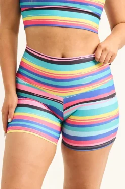 Rainbow Runway Performance - High Waisted Booty Shorts