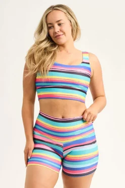 Rainbow Runway Performance - High Waisted Booty Shorts