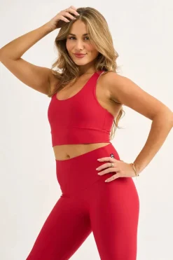 Red Performance - T Back Comfort Crop Top