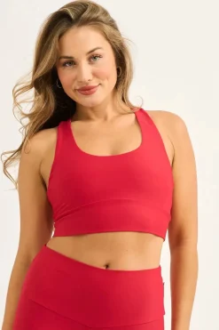 Red Performance - T Back Comfort Crop Top