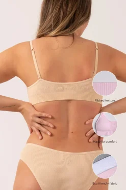 Sand Rib Seam Free - Strappy Bralette