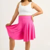 Silky Basketball Palazzo Short - Candy Pink