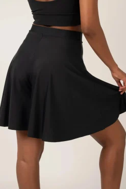 Silky Basketball Palazzo Short - Black