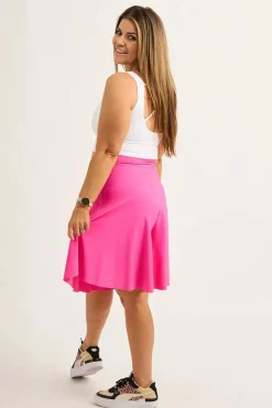 Silky Basketball Palazzo Short - Candy Pink