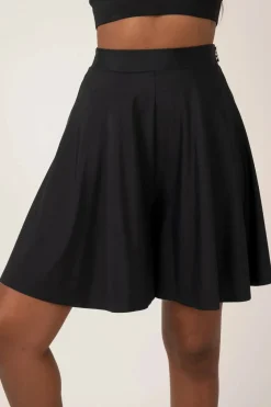 Silky Basketball Palazzo Short - Black