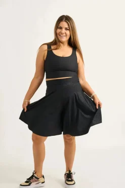 Silky Basketball Palazzo Short - Black Exotic Touch Jag