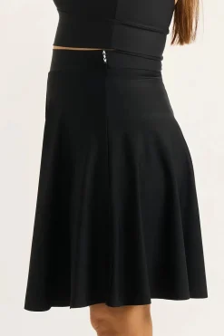Silky Basketball Palazzo Short - Black