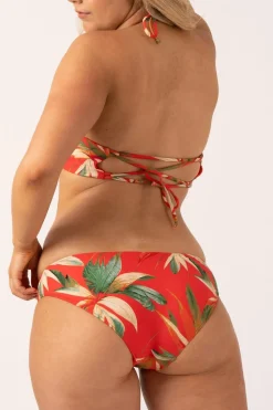 Silky Hipster Bikini Bottom - Flame Tropico