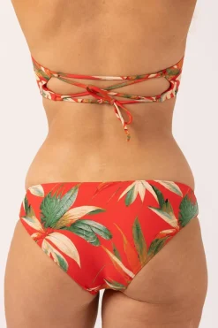 Silky Hipster Bikini Bottom - Flame Tropico