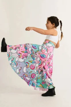 Silky Kids Palazzo Pant - Unicorn