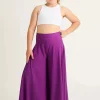 Silky Kids Palazzo Pant - Purple