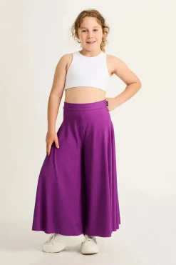 Silky Kids Palazzo Pant - Purple
