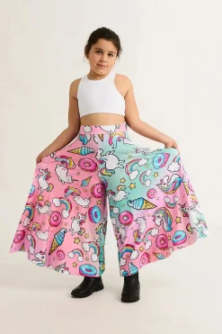 Silky Kids Palazzo Pant - Unicorn