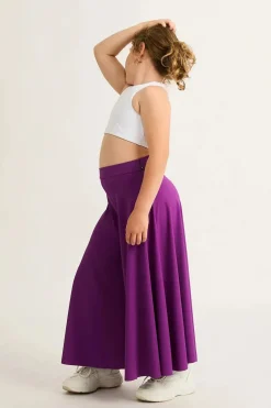 Silky Kids Palazzo Pant - Purple