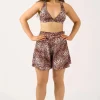 Silky Mini Palazzo Short - Natural Primal Animal