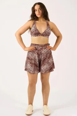 Silky Mini Palazzo Short - Natural Primal Animal