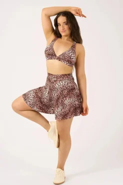 Silky Mini Palazzo Short - Natural Primal Animal