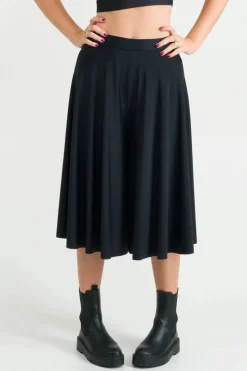 Silky Palazzo Culotte - Black