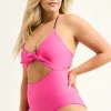 Silky Reversible Bralette One Piece W/ Extra Coverage Bottoms - Dark And Moody